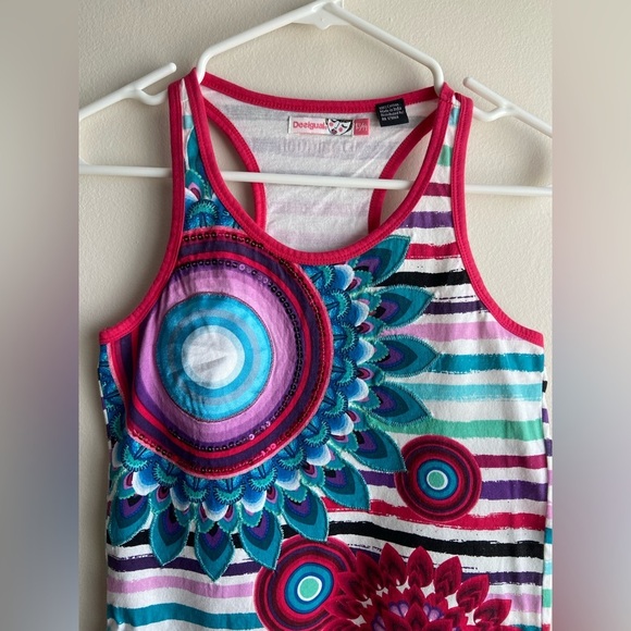 Desigual Tops - Desigual tank top size Small sequin decorated pink